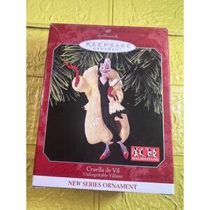 New Hallmark Keepsake Disney Cruella De Vil 101 Dalmatians Villain Ornament 1998